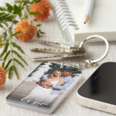 Personalized Valentine's Day Photo Love Script Sleutelhanger (Voorkant Rechts)