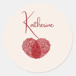 Personalized Valentines Day Ronde Sticker