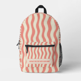 Personalized Vertical Stripe Backpack Bedrukte Rugzak