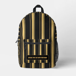 Personalized Vertical Stripe Backpack Bedrukte Rugzak