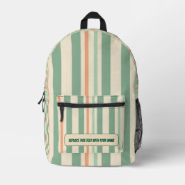 Personalized Vertical Stripe Backpack Bedrukte Rugzak