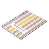 Personalized Vertical Stripe Yellow Lavender Notitieboek (Linkerzijde)