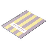 Personalized Vertical Stripe Yellow Lavender Notitieboek (Linkerzijde)