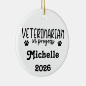 Personalized Veterinarian In Progress  Keramisch Ornament (Rechts)