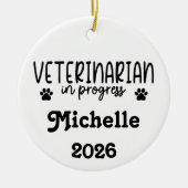 Personalized Veterinarian In Progress  Keramisch Ornament (Voorkant)