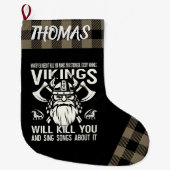 Personalized Vikings Will Kill You And Sing Songs Grote Kerstsok (Voorkant)