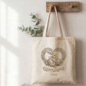 Personalized Vintage Easter Bunny Tote Bag 