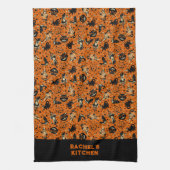 Personalized Vintage Style Halloween Theedoek (Verticaal)