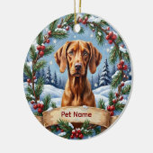 Personalized Vizsla Christmas Keramisch Ornament (Links)