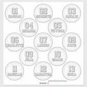 personalized volleyball stickers for 13 girls boys (Feuille)