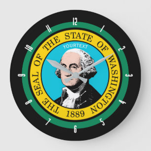 Personalized Washington State Flag Design on a Grote Klok