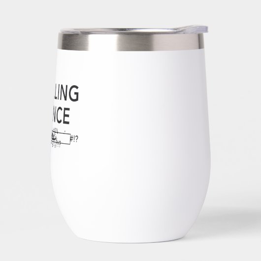 personalized water bottle, installing patience (Gauche)