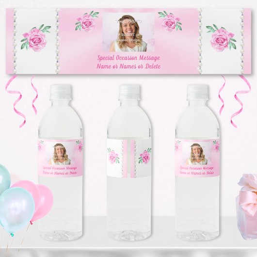 Personalized Water Bottle Labels for Birthday, ANY Waterfles Etiket