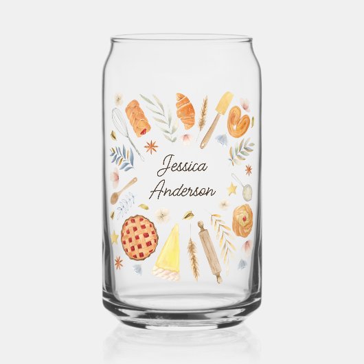 Personalized Watercolor Baking Pastry Chef (Recto)