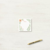 Personalized Watercolor Botanical Sticky Notes (Op bureau)
