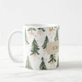 Personalized Watercolor Christmas Tree Name Mug (Gauche)