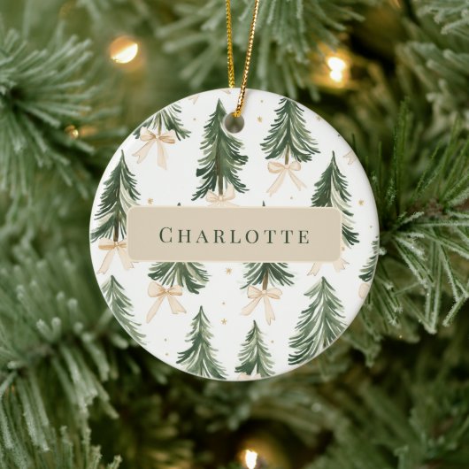 Personalized Watercolor Christmas Tree Ornament (Boom)