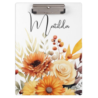 Personalized Watercolor floral  Klembord