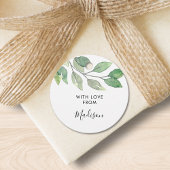 Personalized Watercolor Greenery Bedankjes Labels