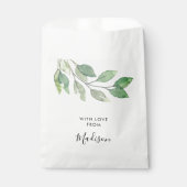 Personalized Watercolor Greenery Bedankzakje (Voorkant)