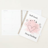 Personalized Watercolor Line Art Planner Notebook (Devant avec enveloppe)