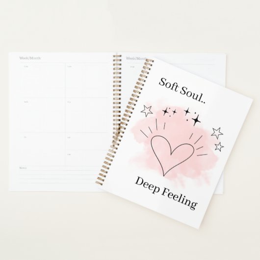 Personalized Watercolor Line Art Planner Notebook (Devant avec enveloppe)