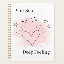 Personalized Watercolor Line Art Planner Notebook