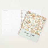 Personalized Watercolor Mediterranean Food Pattern Planner (Display)