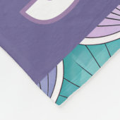 Personalized Watercolor Mermaid Scales Fleece Deken (Hoek)