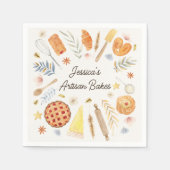 Personalized Watercolor Pastry Baking Bakery Servet (Voorkant)