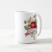 Personalized Watercolor Strawberry Koffiemok (Voorkant rechts)