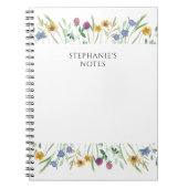 Personalized Watercolor Wildflower Notitieboek (Voorkant)