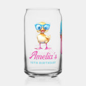 Personalized Waterpark Birthday Duck Blikvorm Glas (Voorkant)