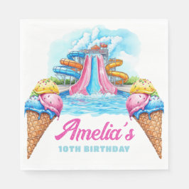 Personalized Waterpark Party Birthday Servet