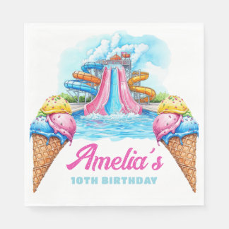 Personalized Waterpark Party Birthday Servet