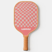Personalized Wavy Checker | Cora Pickleball Paddle (Achterkant)