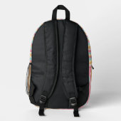 Personalized Wavy Stripe Backpack Bedrukte Rugzak (Achterkant)