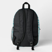 Personalized Wavy Stripe Backpack Bedrukte Rugzak (Achterkant)