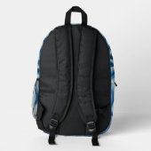 Personalized Wavy Stripe Backpack Bedrukte Rugzak (Achterkant)