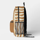 Personalized Wavy Stripe Backpack Bedrukte Rugzak (Rechts)