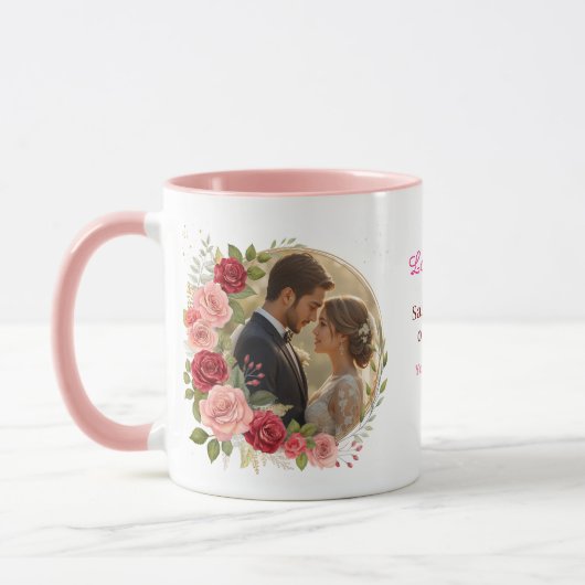 Personalized Wedding Anniversary Mug  (Gauche)