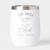  Personalized Wedding Bride Thermal Wine Tumbler (Arrière)
