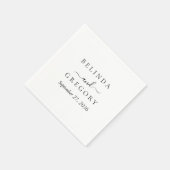 Personalized Wedding Cocktail Napkins with Text Servet (Hoek)