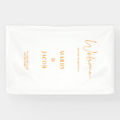 Personalized Wedding Decor Rehearsal Party Welcome Spandoek (Horizontaal)