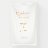 Personalized Wedding Decor Rehearsal Party Welcome Spandoek (Verticaal)