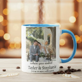 Personalized Wedding Engagement Photo Coffee Mug