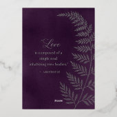 Personalized Wedding Folie Uitnodiging (Achterkant)