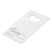 Personalized Wedding Gifts Black White Cheers (Devant Angle)