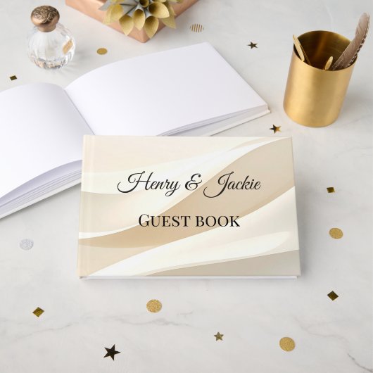 Personalized Wedding Guest Book Gastenboek (Voorkant open)