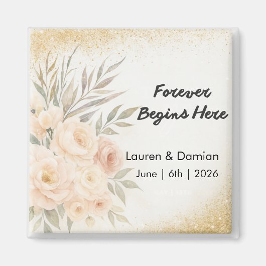 Personalized Wedding Keepsake - Magnet (Devant)